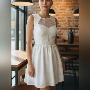 City Studio White Fit and Flare  Sleeveless Dress size 7